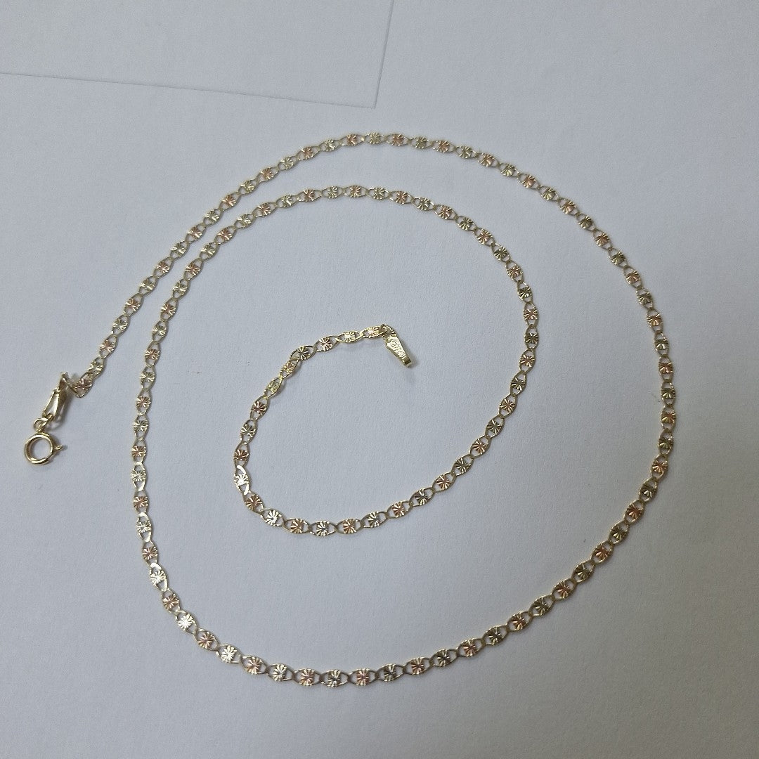 CADENAS TEJIDO GUCHI ORO 10K 55 CM 2.9 GR (NUEVO)