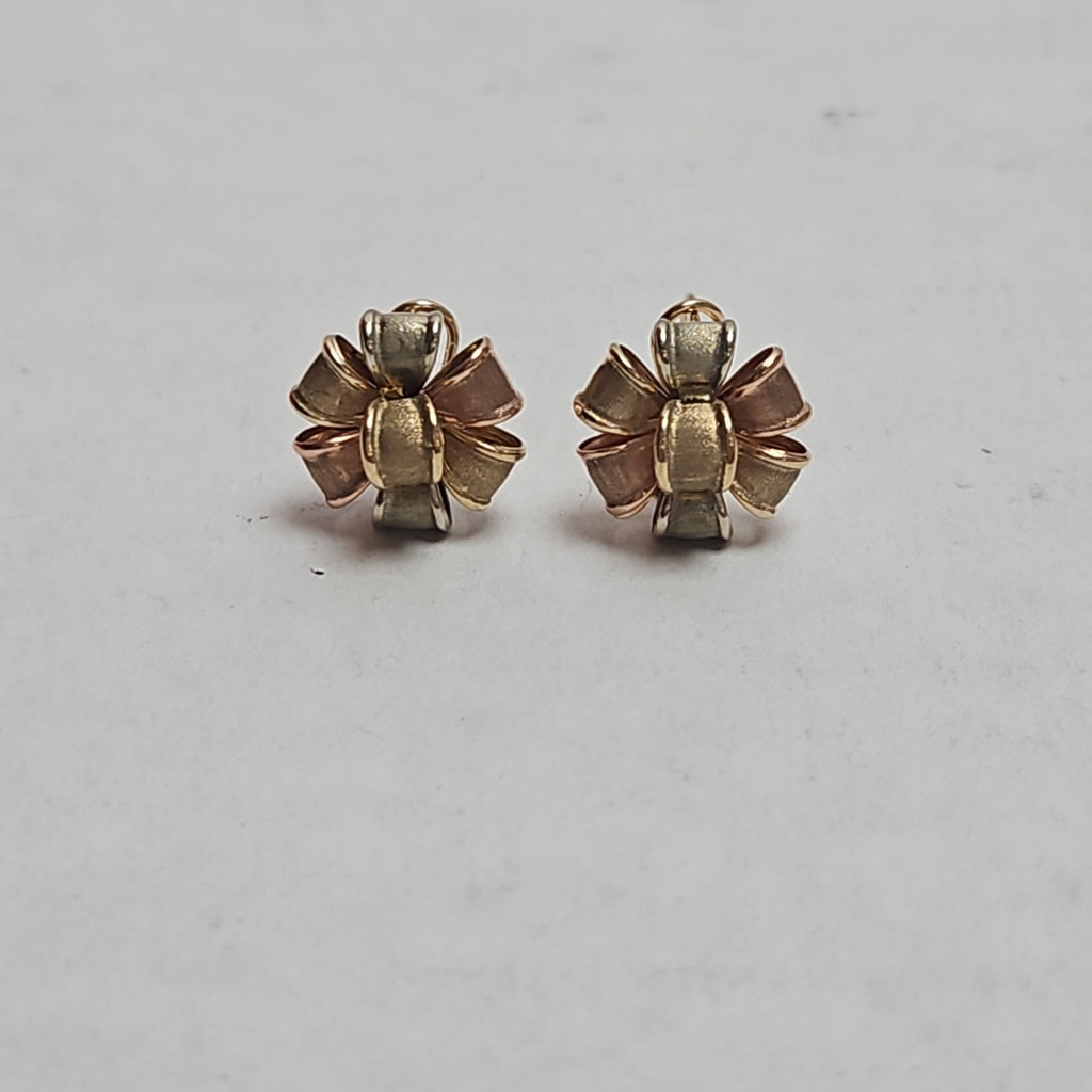 ARETES PAR ORO, ORO COMBINADO 10 K 3 GRMS (SEMINUEVO)