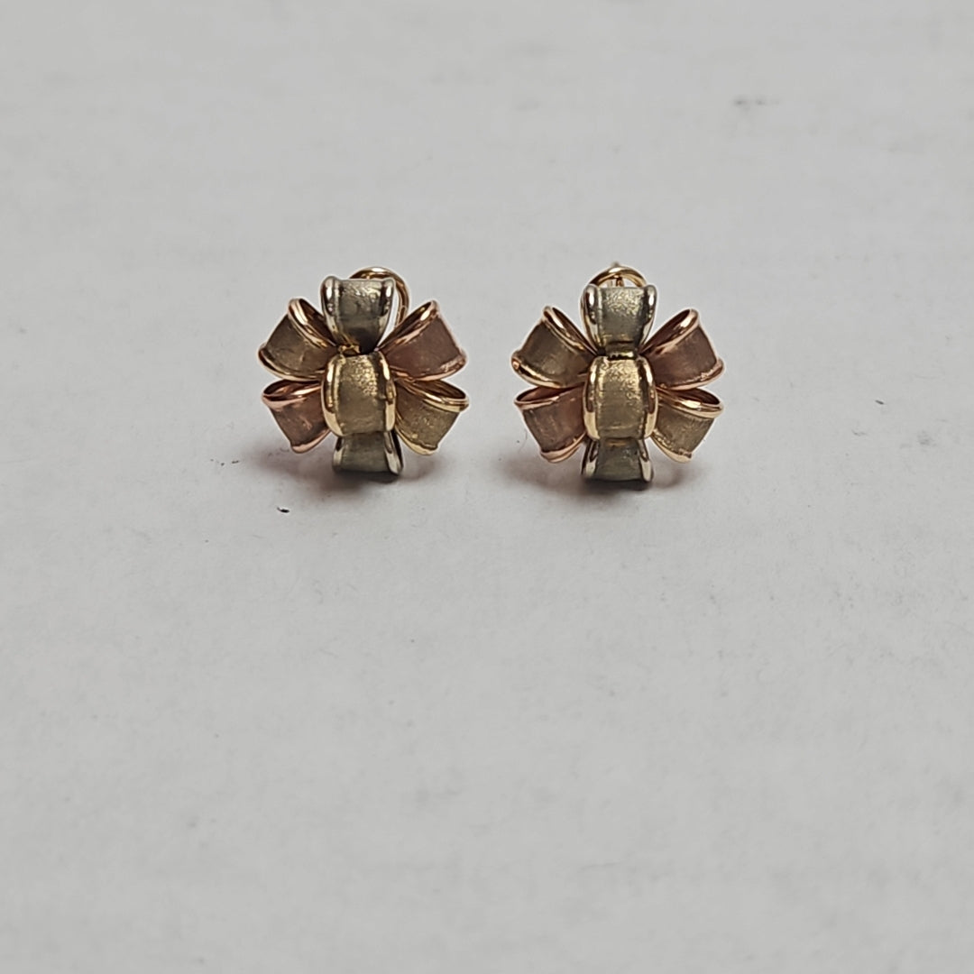 ARETES PAR ORO, ORO COMBINADO 10 K 3 GRMS (SEMINUEVO)