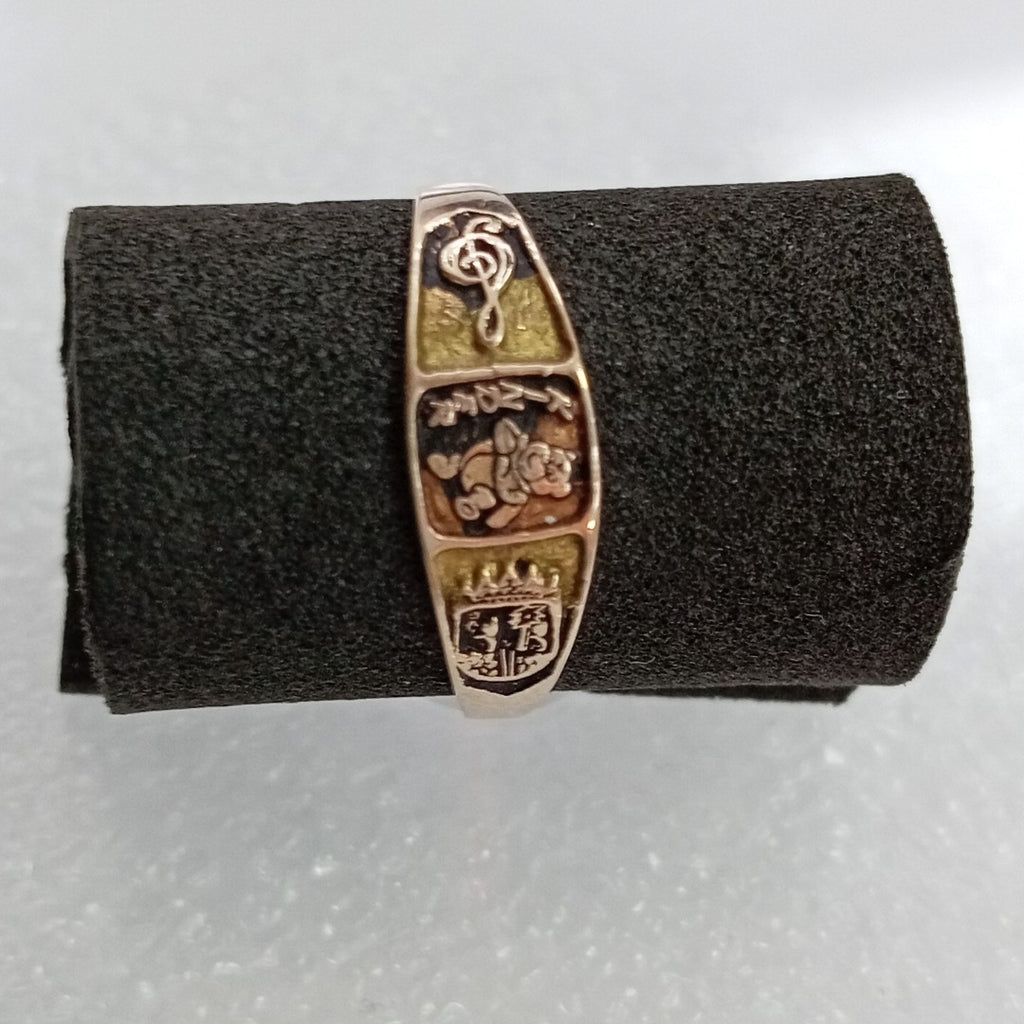 ANILLO DE GRADUACIÓN ORO 8 K 0.6 GRMS (SEMINUEVO)