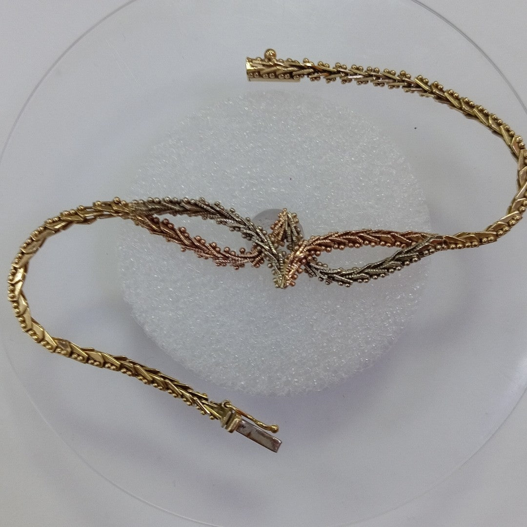 PULSERA ORO, ORO COMBINADO 14 K 9.7 GRMS (SEMINUEVO)
