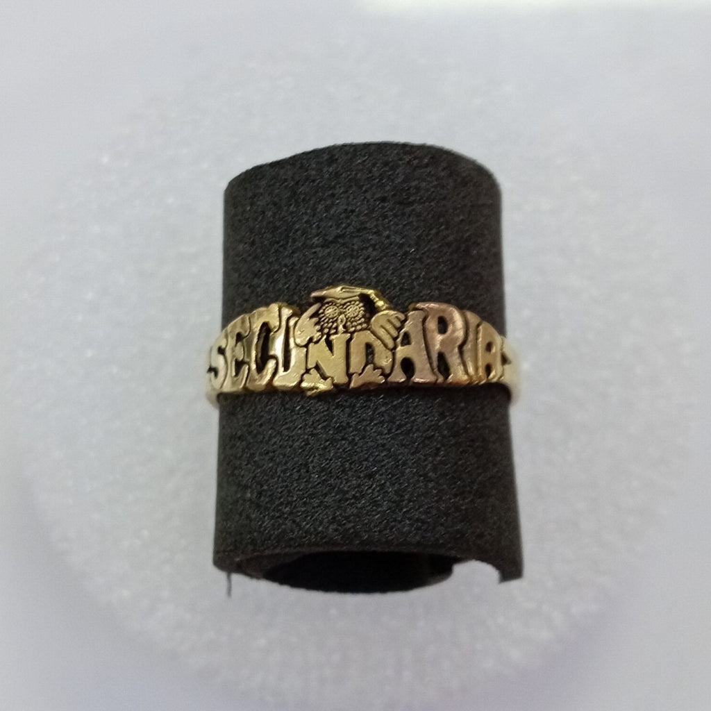 ANILLO DE GRADUACIÓN ORO 10 K 1.3 GRMS (SEMINUEVO)
