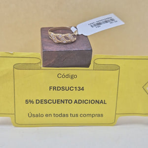 ANILLOS C CIRCONIAS 14K TALLA 7 1.3 GR (NUEVO)
