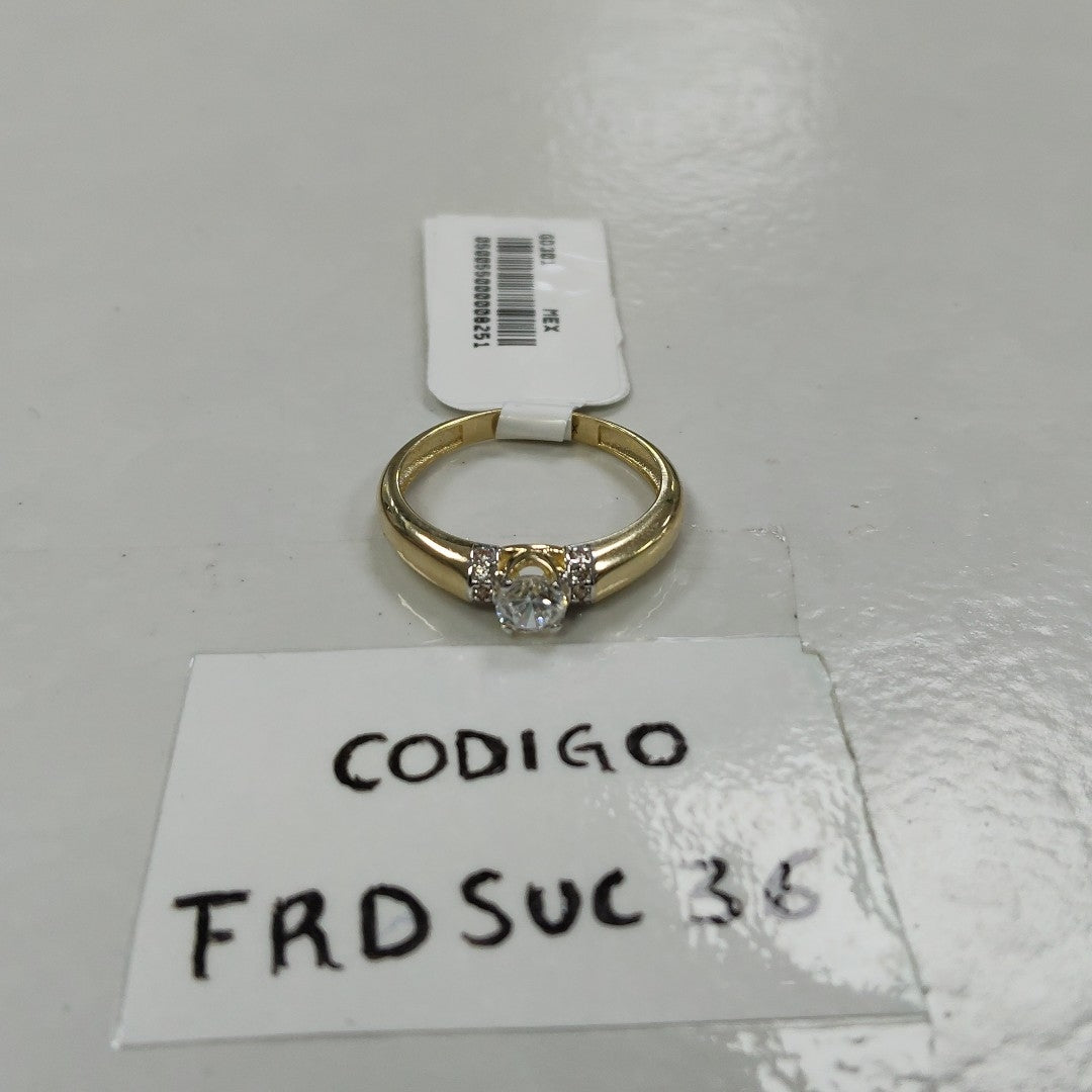 ANILLO ANILLITO C CIRCONIAS 14K 7 TALLA 2.3 GR (NUEVO)
