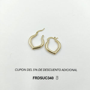 ARETES ARRACADAS 14K 2.1 GR (NUEVO)