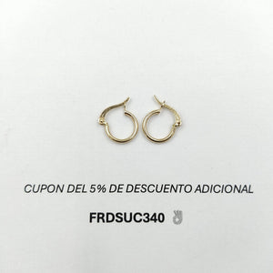 ARETES ARRACADAS 14K 0.9 GR (NUEVO)