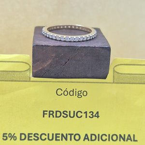 ANILLO ANILLITO CHURUMBELA C CIRCONIAS 14K 8.5 TALLA 2 GR (NUEVO)
