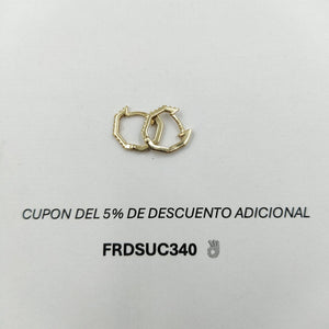 ARETES HUGIES C CIRCONIAS 14K 1.5 GR (NUEVO)