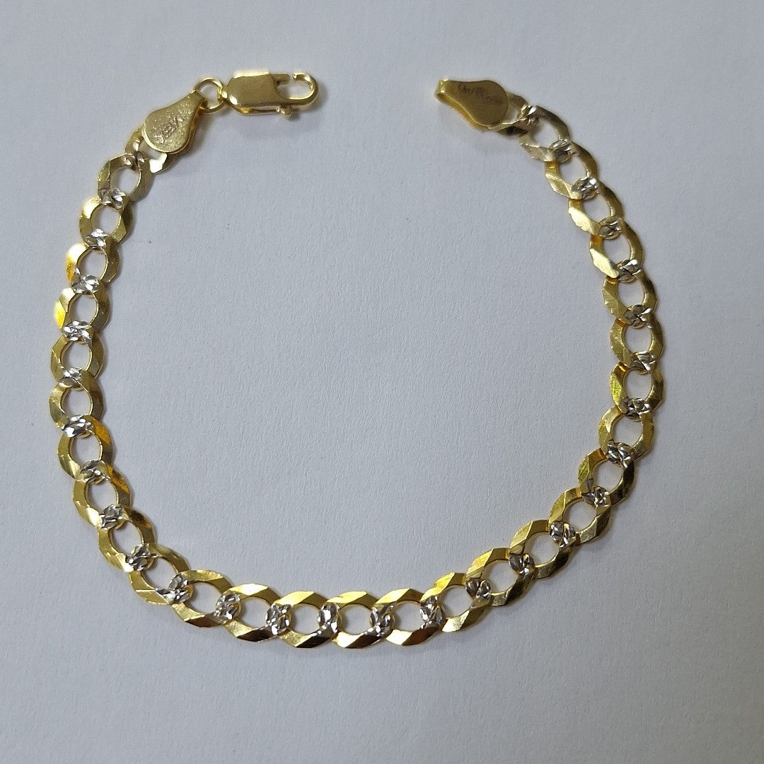 PULSERA BARBADA 14K 21 CM 5.7 GR (NUEVO)