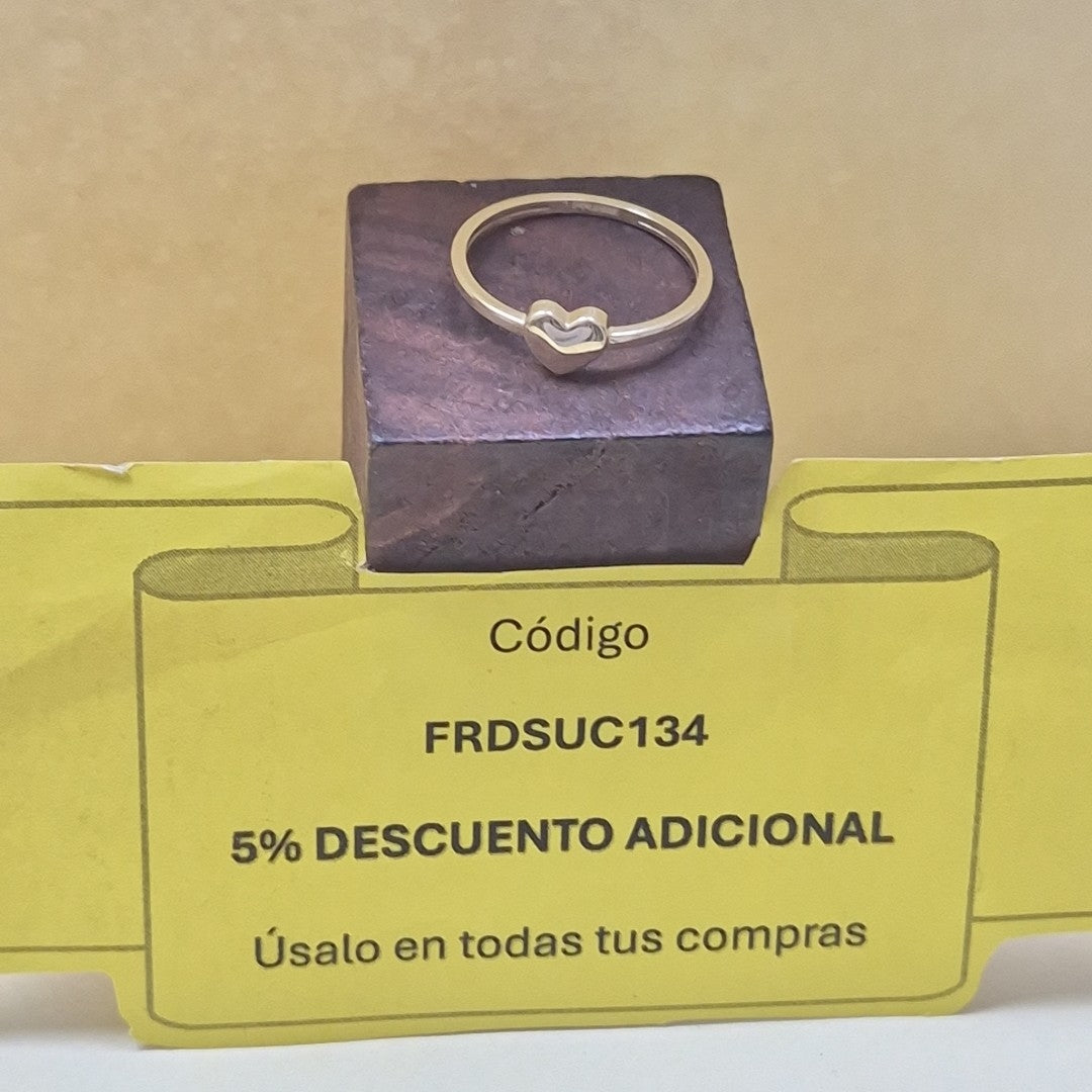ANILLOS ANILLITO FIG CORAZON 10K TALLA 7 1.1 GR (NUEVO)