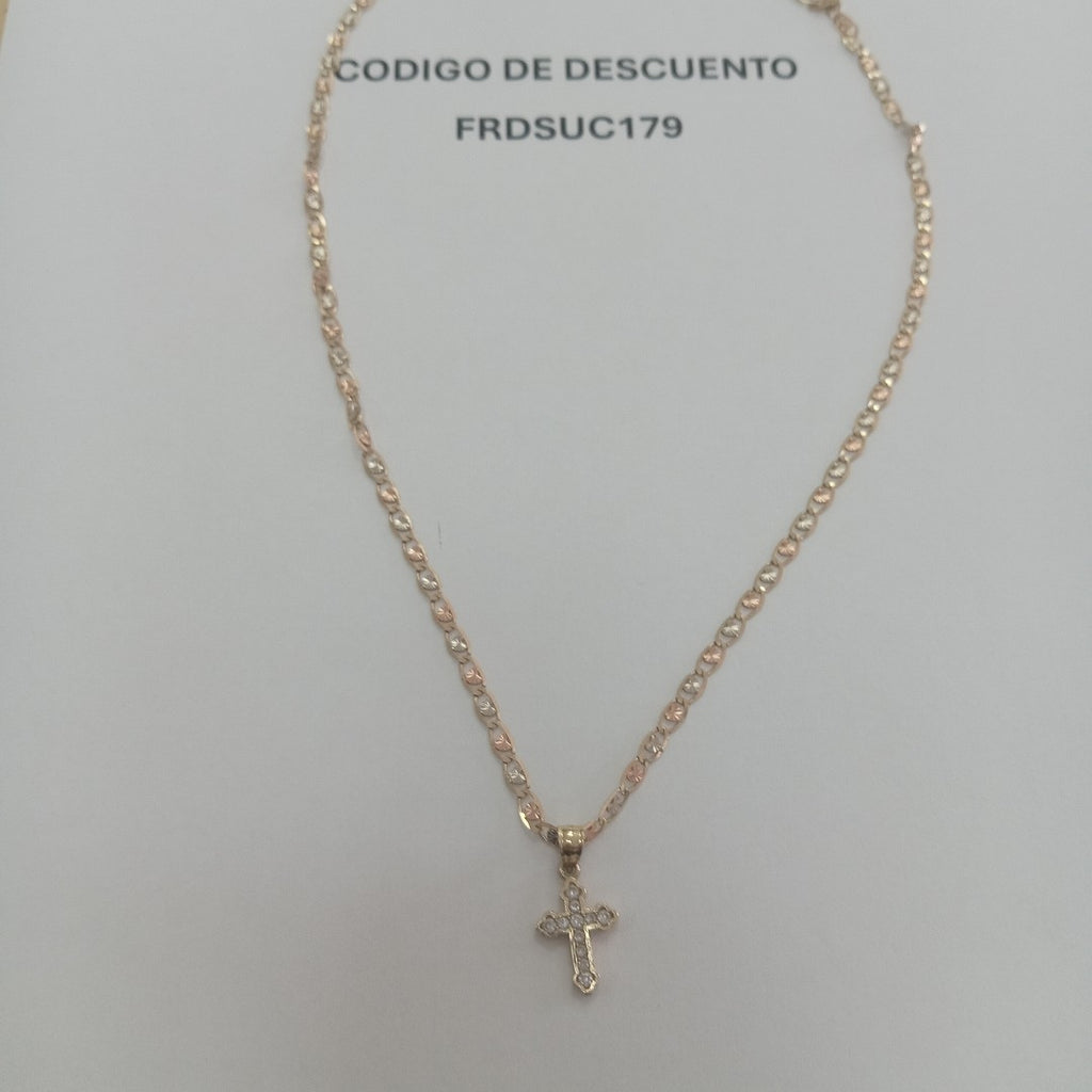 CADENA, CRUZ ORO 14 K 7.1 GRMS (SEMINUEVO)
