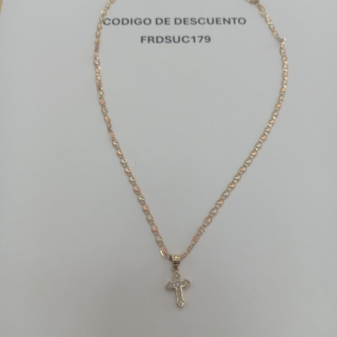 CADENA, CRUZ ORO 14 K 7.1 GRMS (SEMINUEVO)