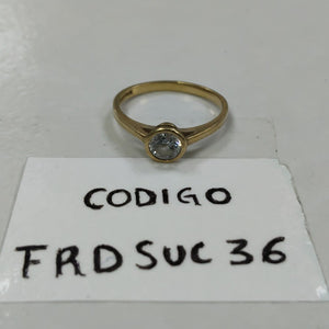 ANILLITO, ARETES PAR ORO 14 K 1.7 GRMS (SEMINUEVO)