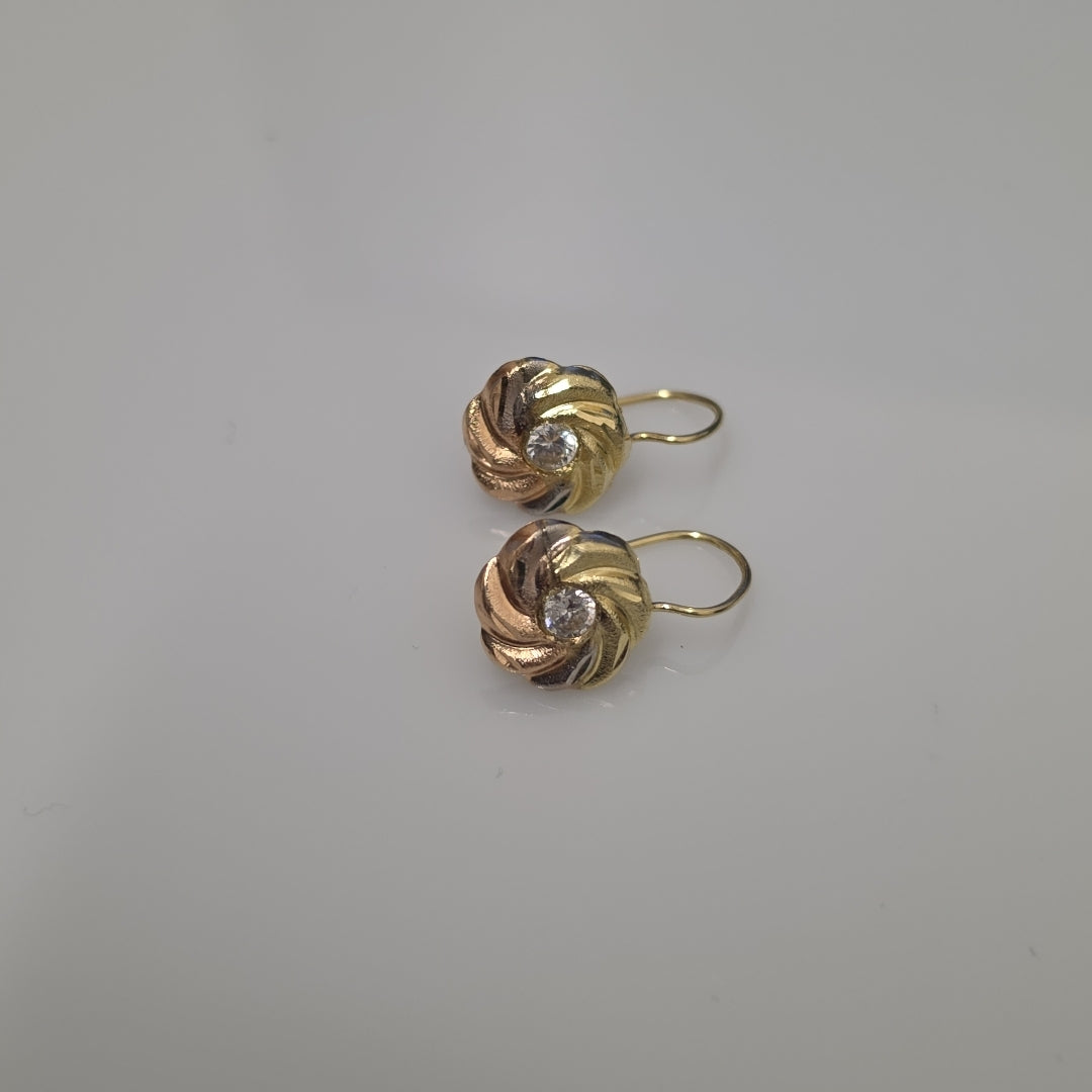 ARRACADAS PAR ORO COMBINADO 10 K 1,40 GRMS (SEMINUEVO)