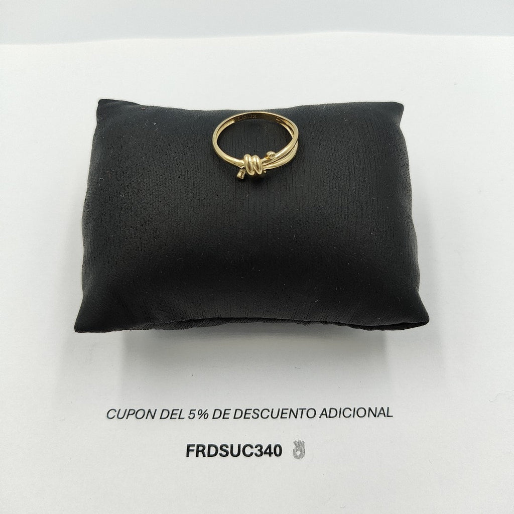 ANILLO ANILLITO C NUDO 14K 8 TALLA 2.1 GR (NUEVO)