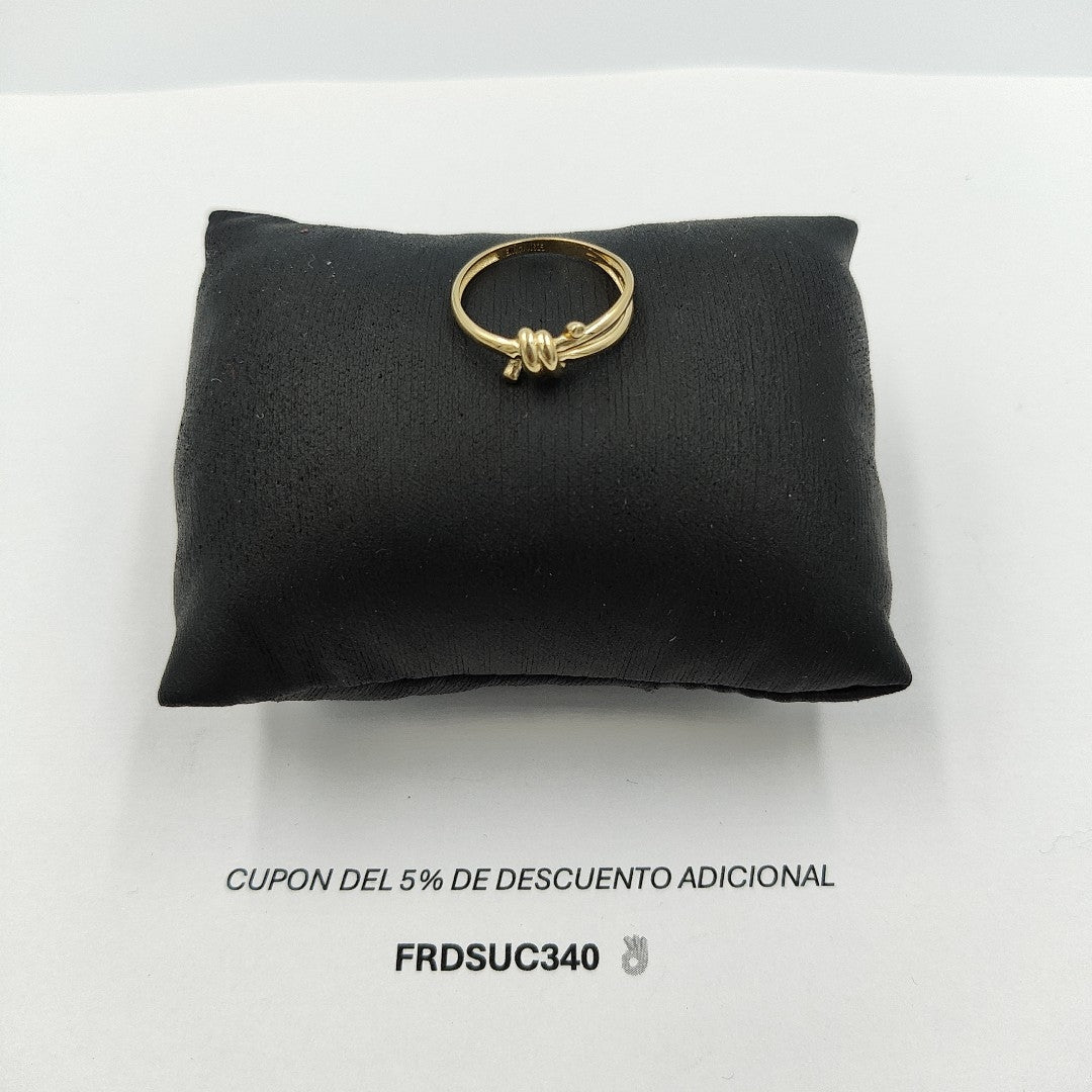 ANILLO ANILLITO C NUDO 14K 8 TALLA 2.1 GR (NUEVO)