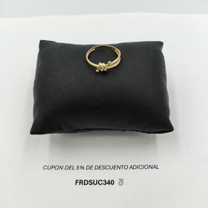 ANILLO ANILLITO C NUDO 14K 8 TALLA 2.1 GR (NUEVO)