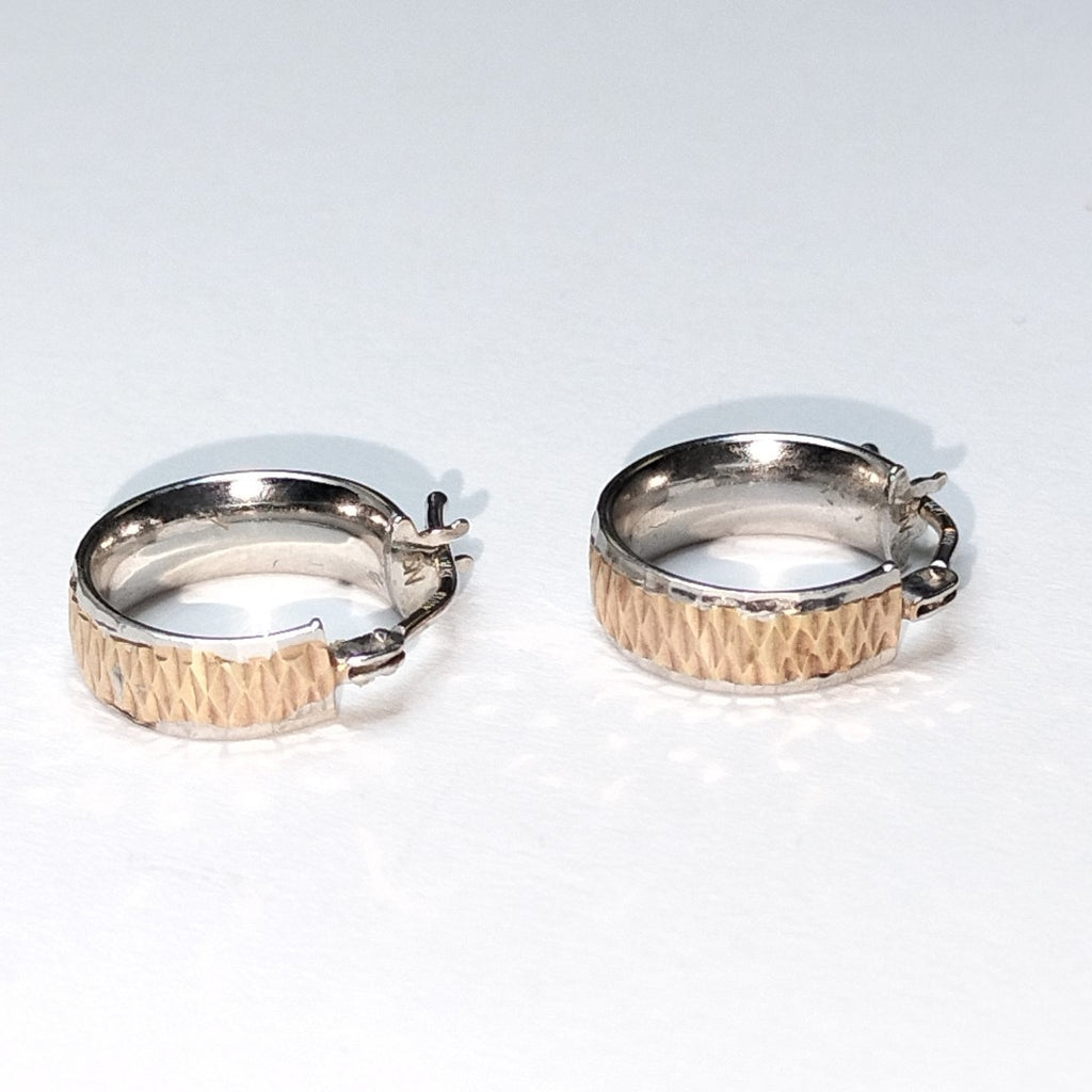 ARRACADAS PAR ORO,ORO BLANCO 14 K 1,40 GRMS (SEMINUEVO)
