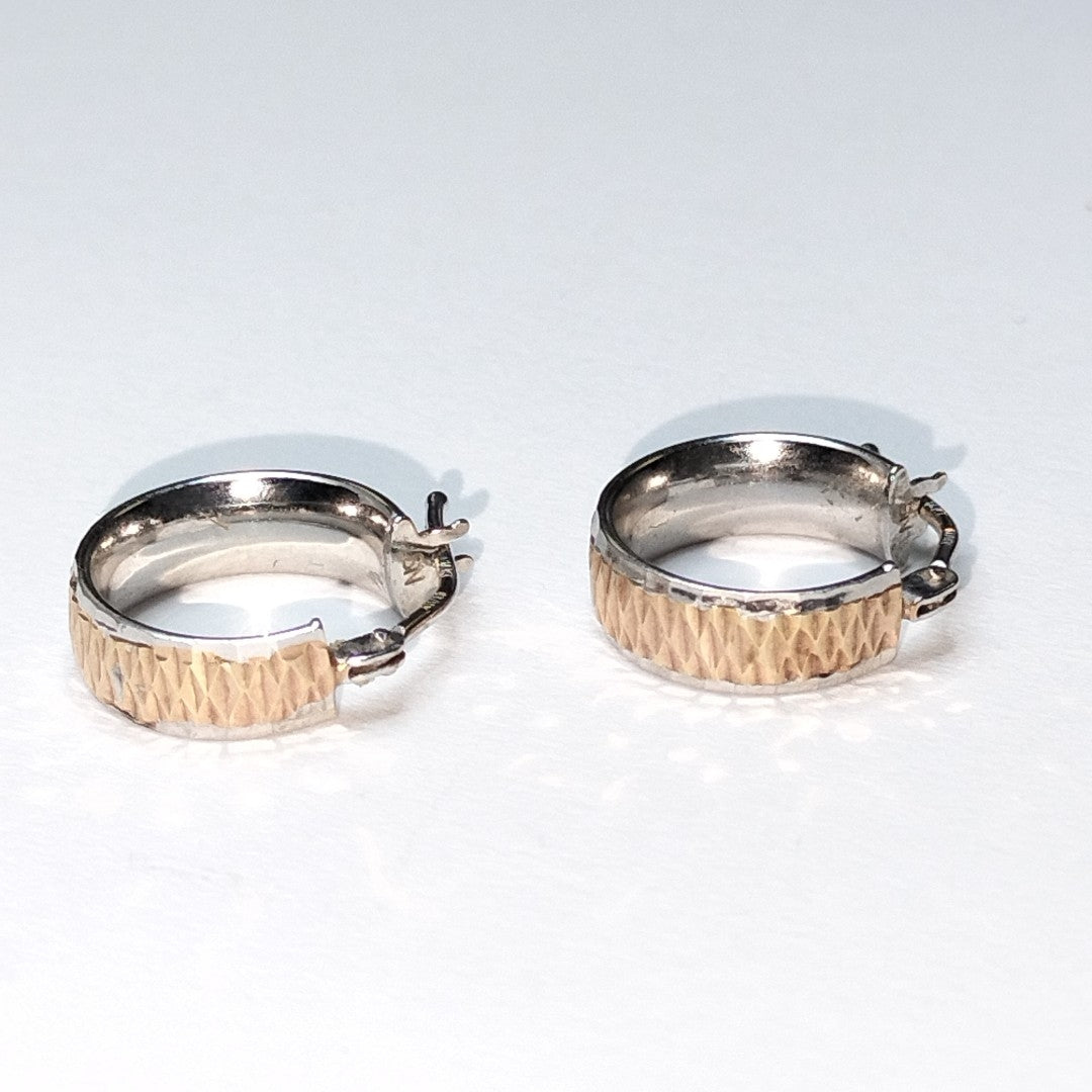 ARRACADAS PAR ORO,ORO BLANCO 14 K 1,40 GRMS (SEMINUEVO)