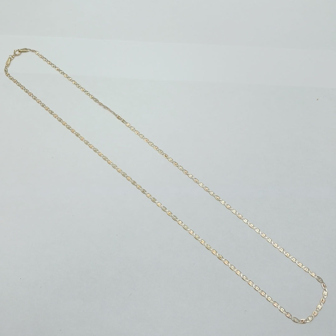 CADENAS TEJIDO GUCHI ORO 10K 55 CM 2.9 GR (NUEVO)
