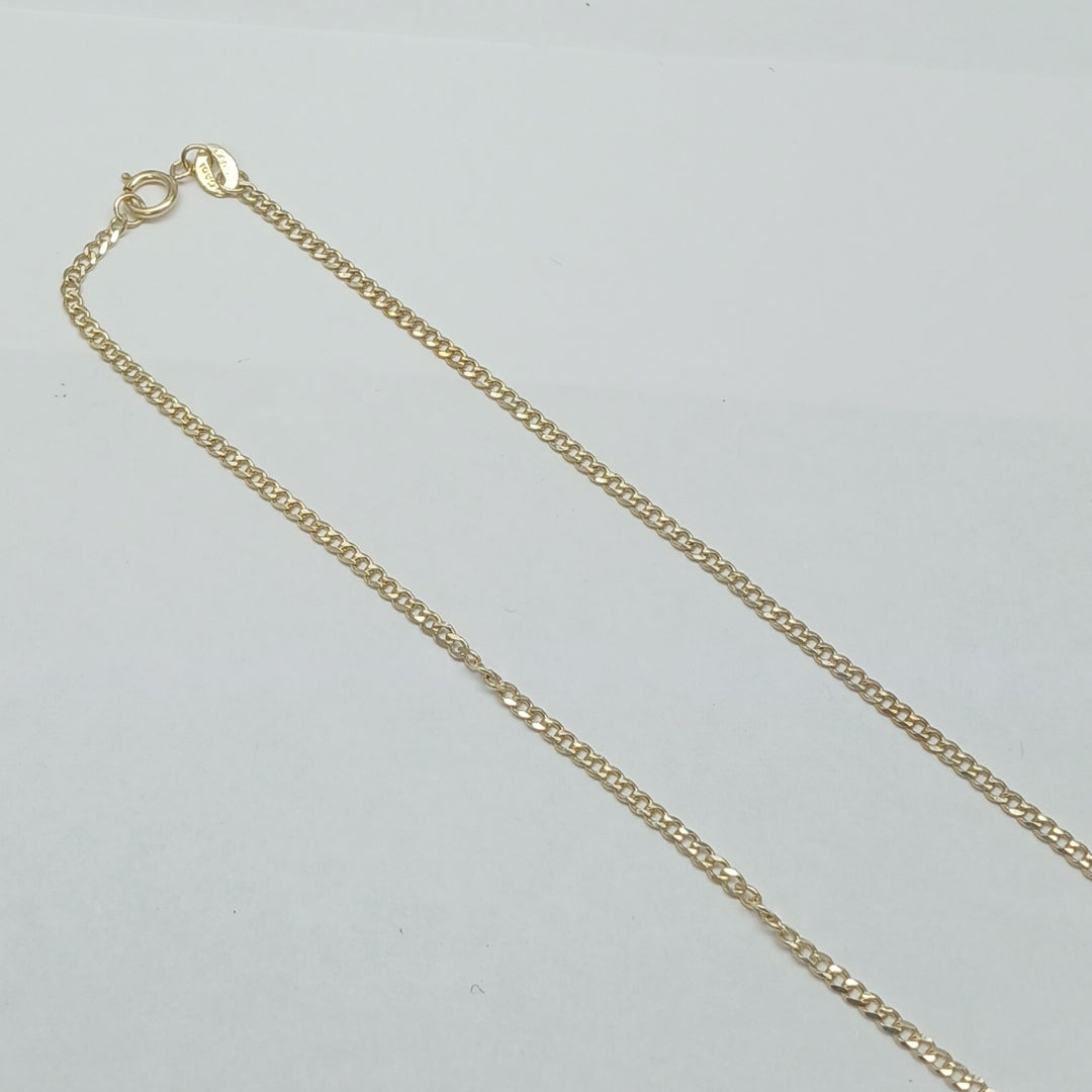 CADENAS TEJIDO BARBADA ORO 10K 55 CM 3.8 GR (NUEVO)