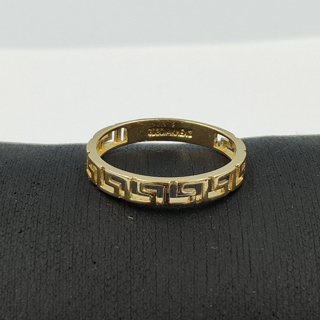 ANILLO ARGOLLA C GRECAS 14K 7 TALLA 1.4 GR (NUEVO)