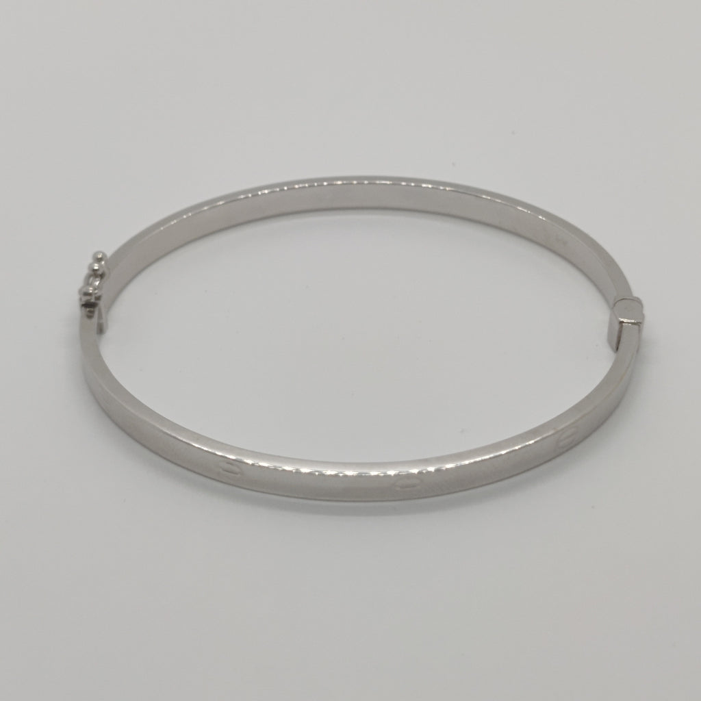 PULSERA RIGIDA ORO BLANCO 14 K 5.5 GRMS (SEMINUEVO)