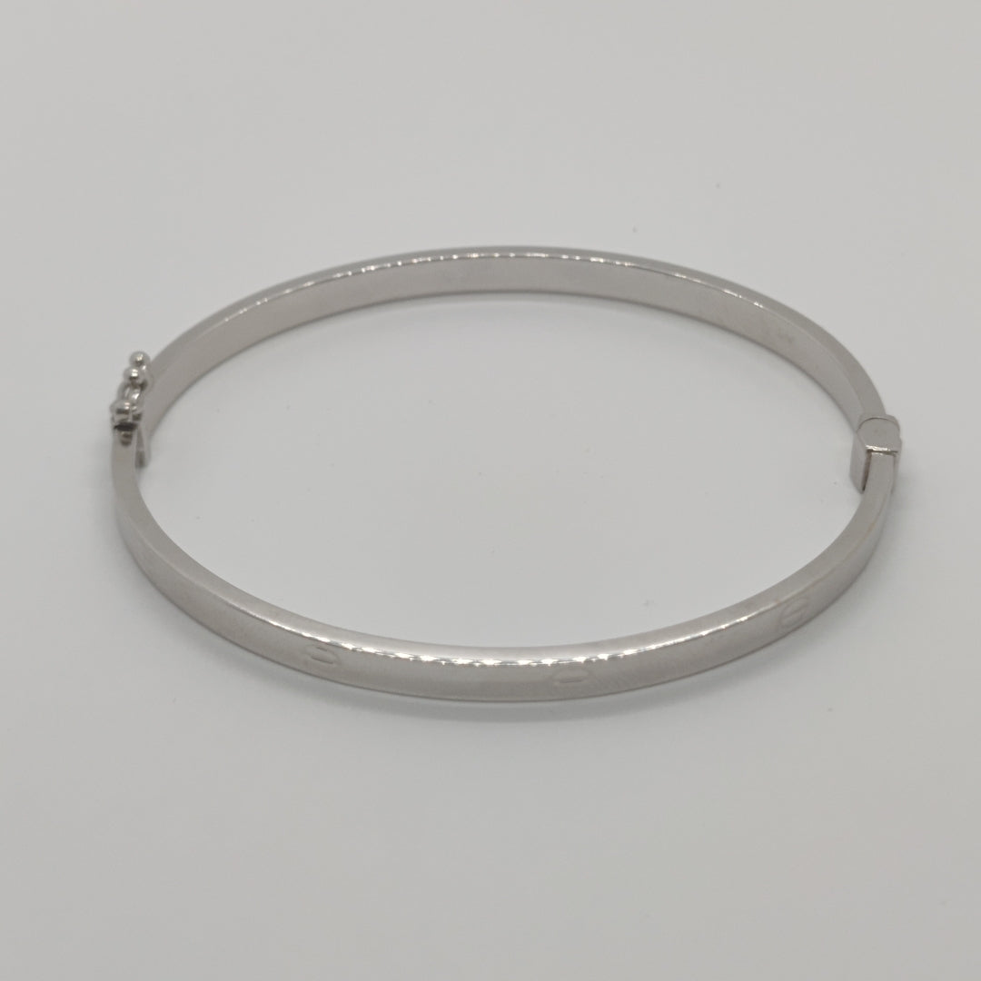 PULSERA RIGIDA ORO BLANCO 14 K 5.5 GRMS (SEMINUEVO)