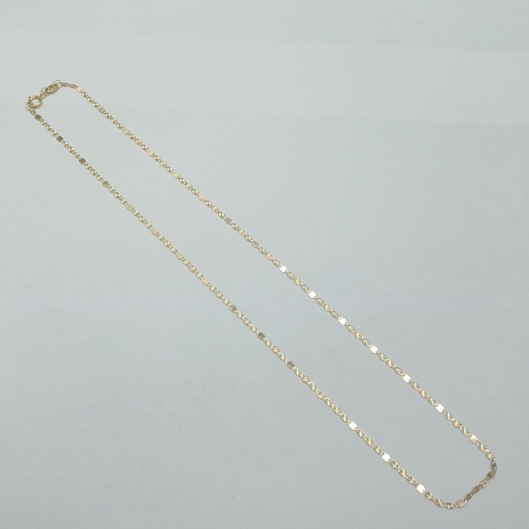 CADENAS TEJIDO GUCHI ORO 10K 40 A 45 CM 1.4 GR (NUEVO)