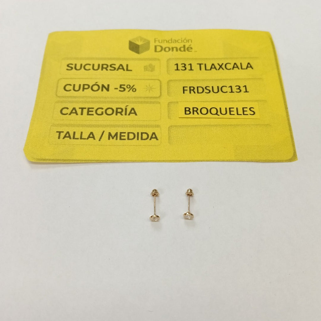 BROQUELES BROQUEL C CIRCONIA 14K 0.1501 GR (NUEVO)