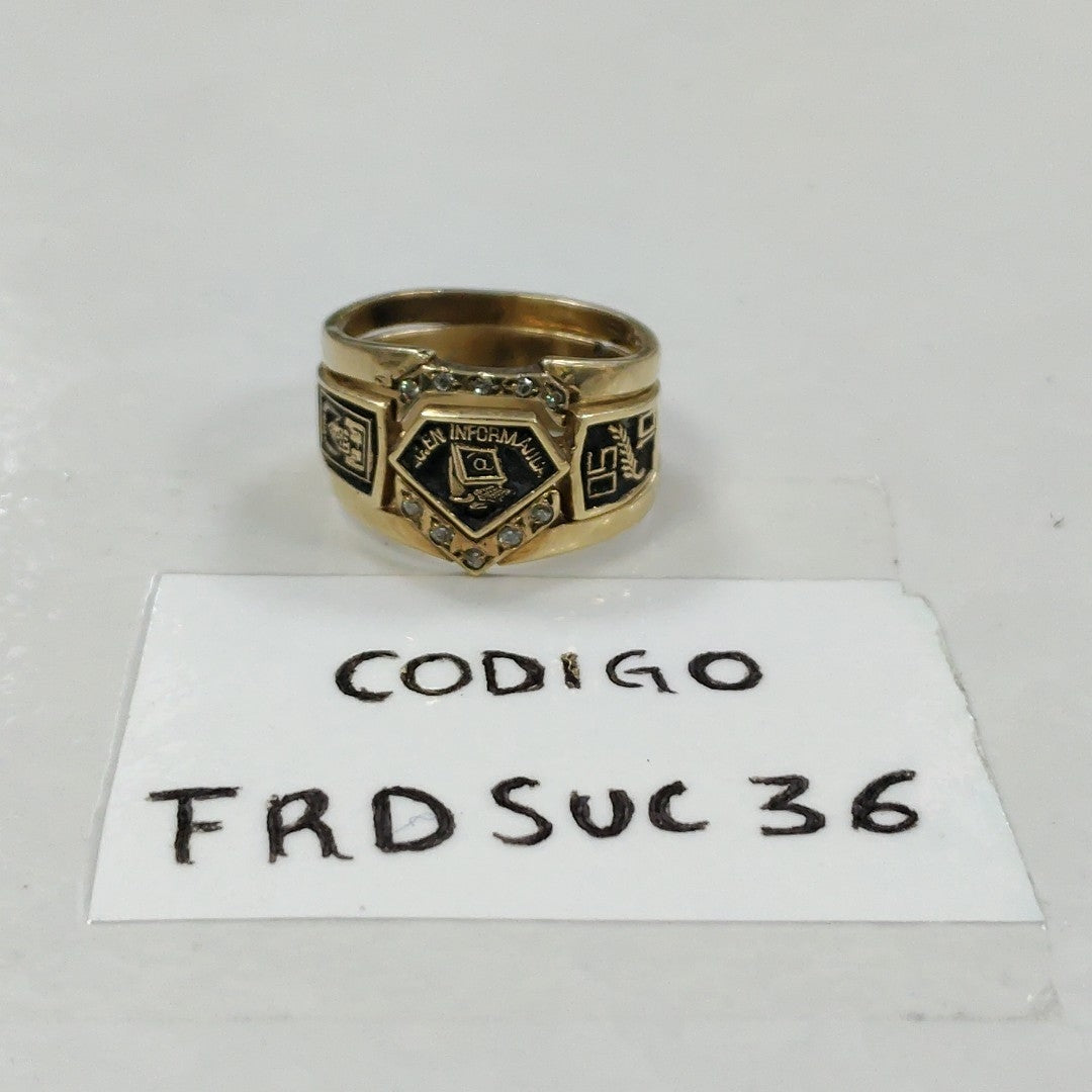 ANILLO DE GRADUACIÓN ORO 14 K 5,40 GRMS (SEMINUEVO)