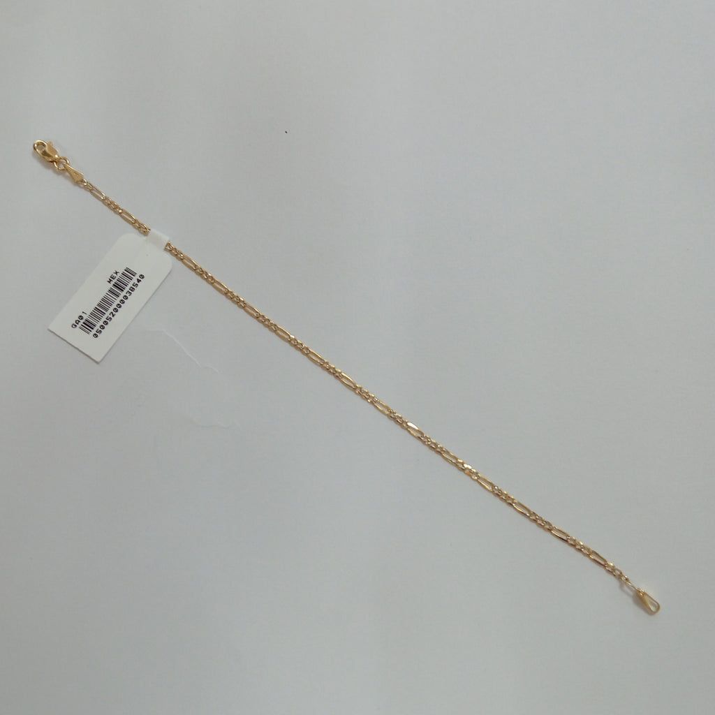 PULSERA 3X1 DIAMANTADA 14K 18 CM 1.5 GR (NUEVO)