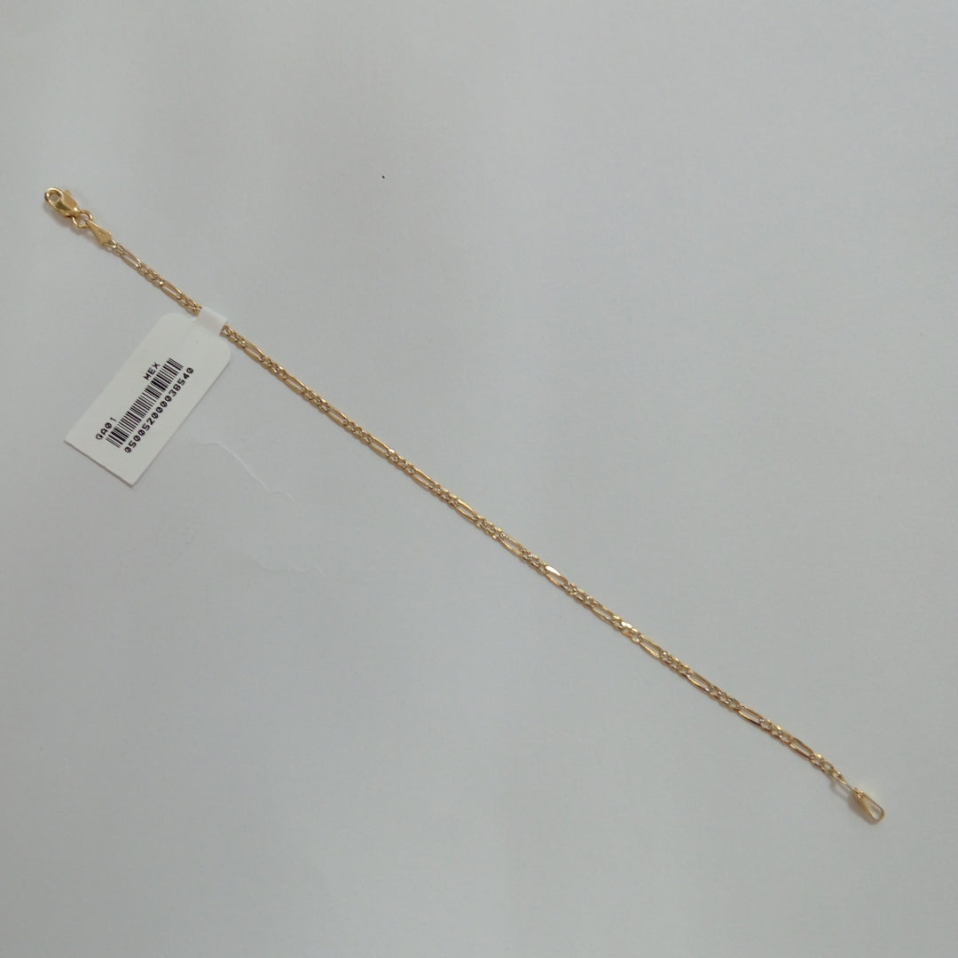 PULSERA 3X1 DIAMANTADA 14K 18 CM 1.5 GR (NUEVO)