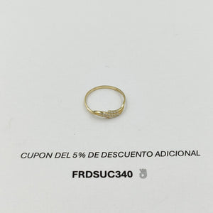 ANILLOS CON CIRCONIAS 14K TALLA 7 0.9 GR (NUEVO)