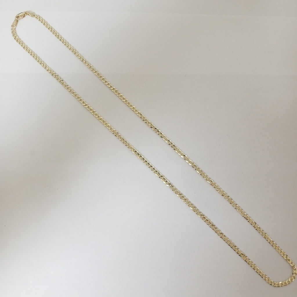 CADENAS TEJIDO BARBADA ORO 10K 55 CM 8.4 GR (NUEVO)