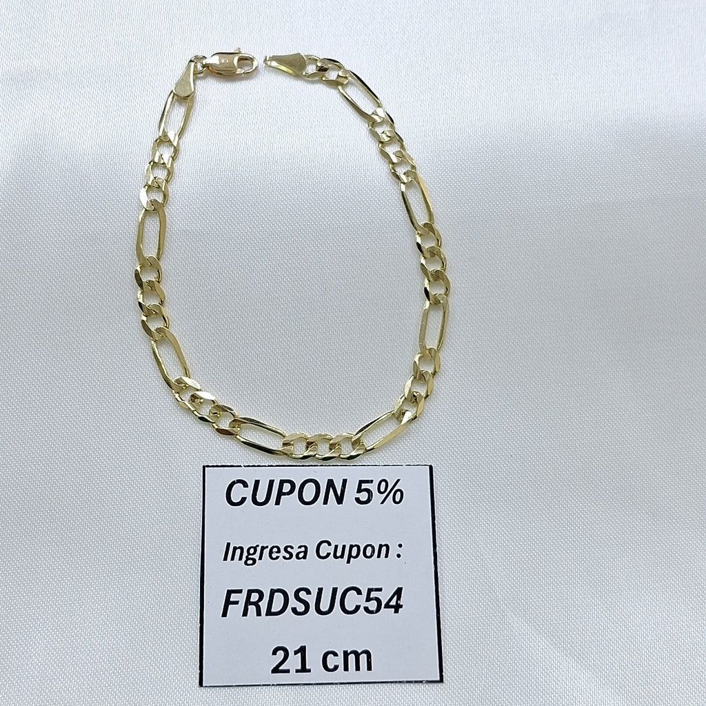 PULSERA 3X1 14K 21 CM 6.4 GR (NUEVO)