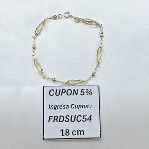 PULSERA ESPECIAL 14K 18 CM 2.1 GR (NUEVO)