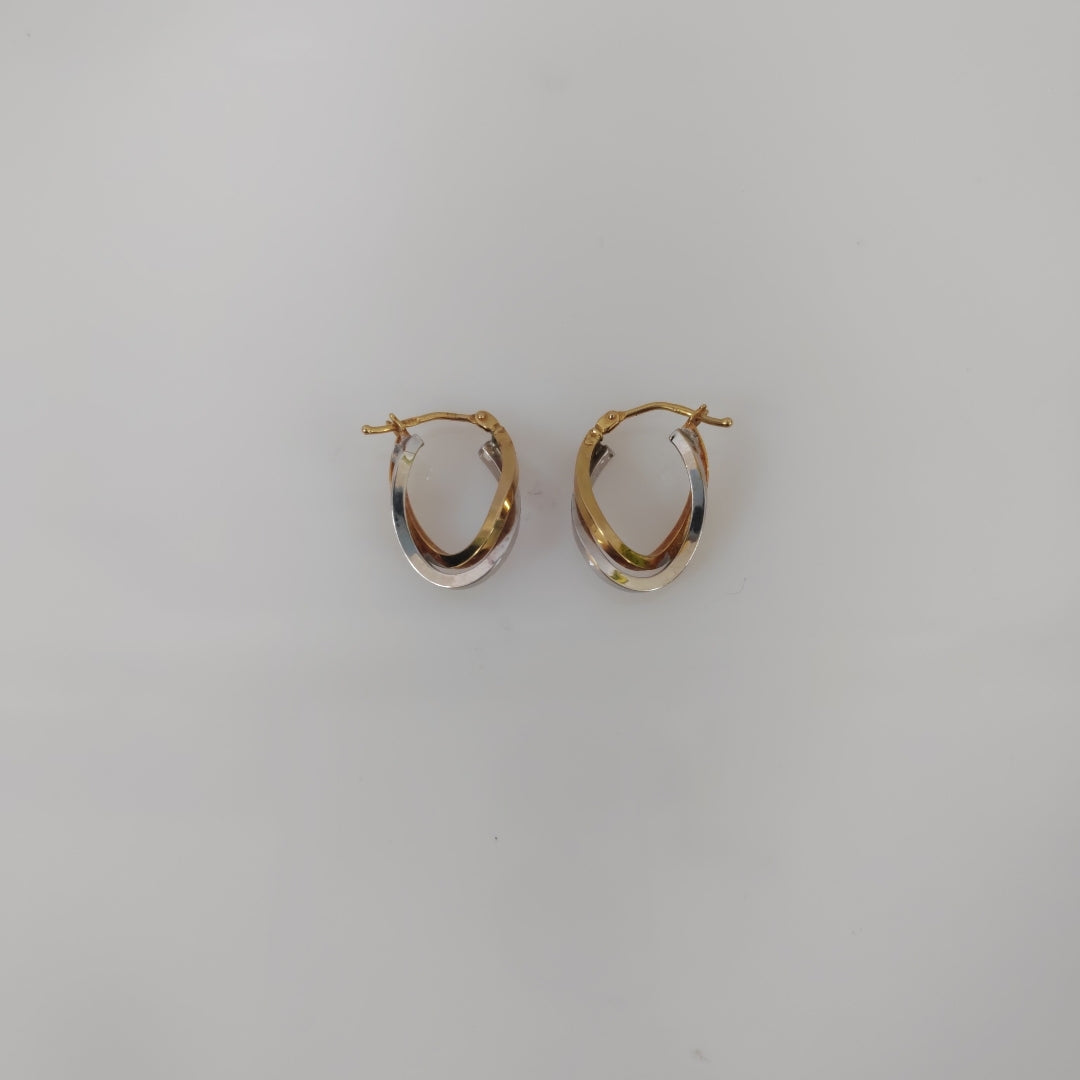 ARRACADAS PAR ORO 14 K 1.5 GRMS (SEMINUEVO)