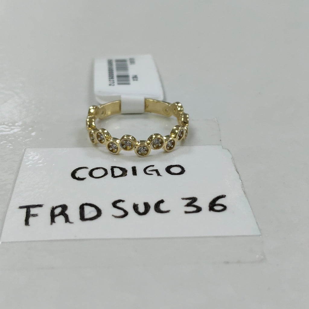 ANILLO ANILLITO C CIRCONIAS 14K 8 TALLA 2.2 GR (NUEVO)