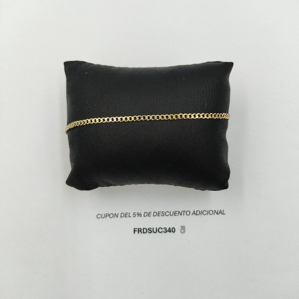 PULSERA TEJIDO BARBADA 14K 18 CM 2.1 GR (NUEVO)