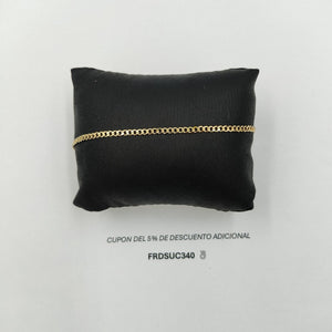PULSERA TEJIDO BARBADA 14K 18 CM 2.1 GR (NUEVO)