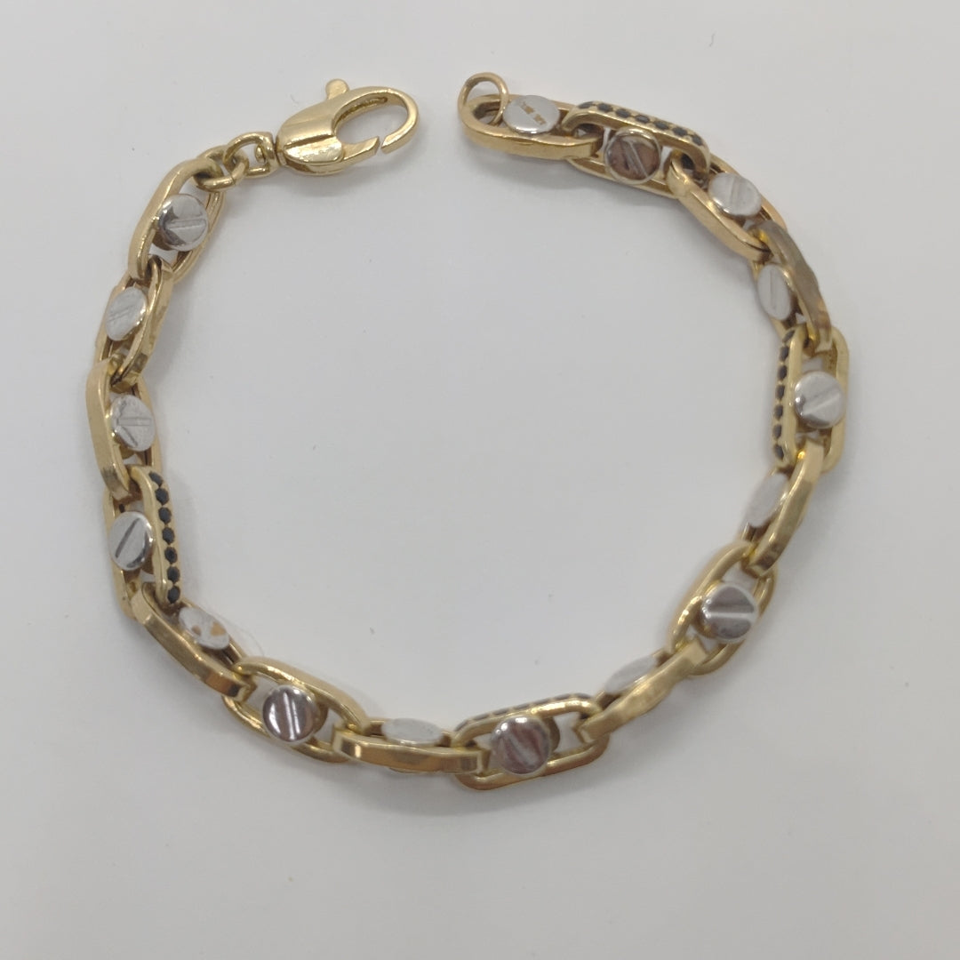 PULSERA ORO BLANCO 14 K 10.6 GRMS (SEMINUEVO)
