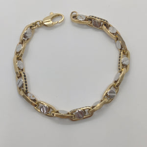 PULSERA ORO BLANCO 14 K 10.6 GRMS (SEMINUEVO)