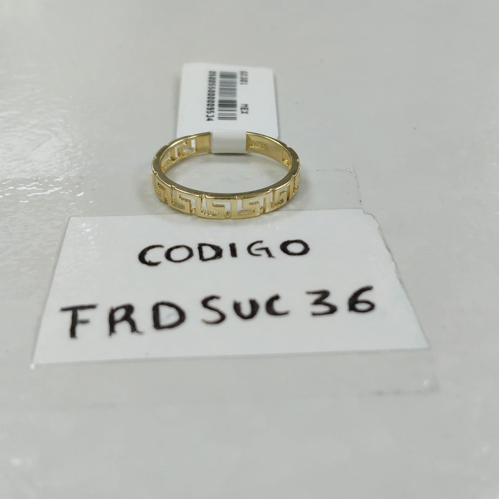ANILLO ARGOLLA C GRECAS 14K 7 TALLA 1.5 GR (NUEVO)