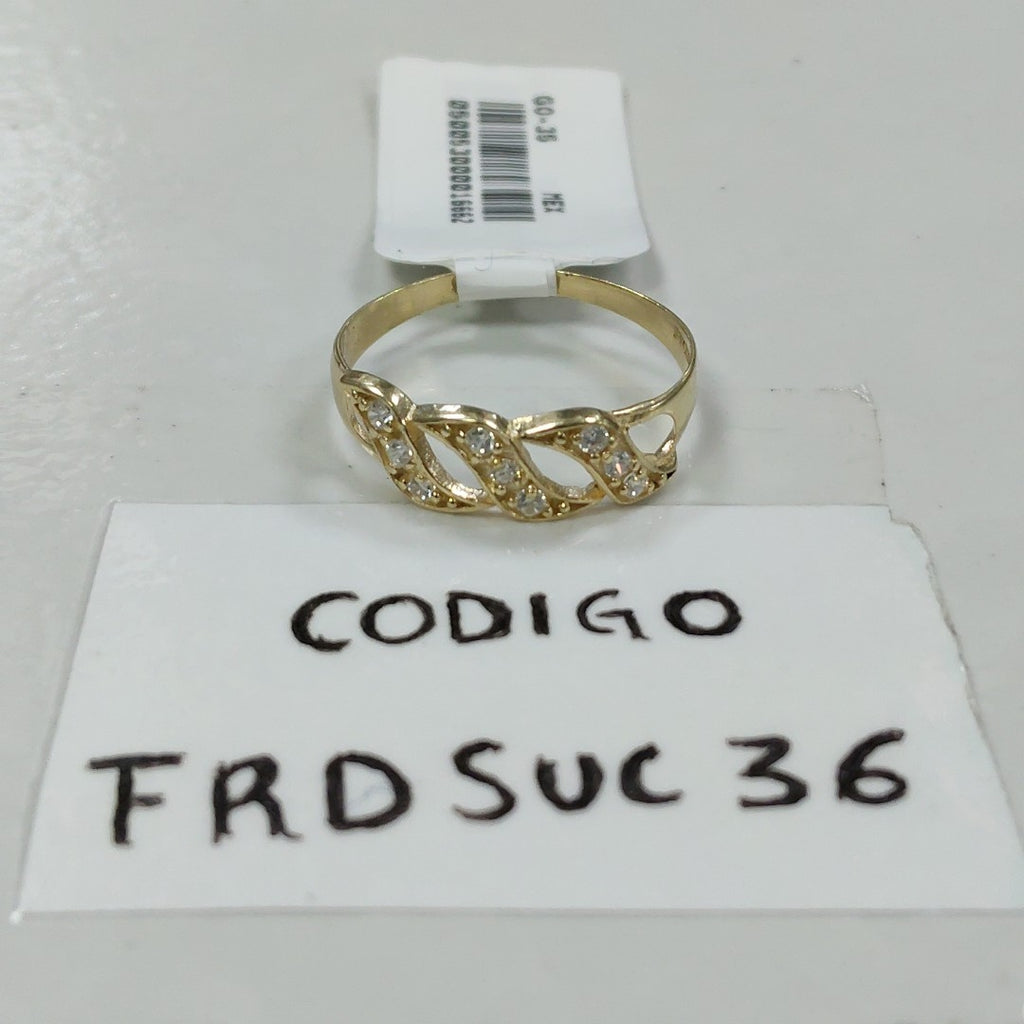 ANILLOS CON CIRCONIAS 14K TALLA 8 1.4 GR (NUEVO)