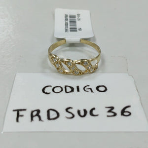 ANILLOS CON CIRCONIAS 14K TALLA 8 1.4 GR (NUEVO)