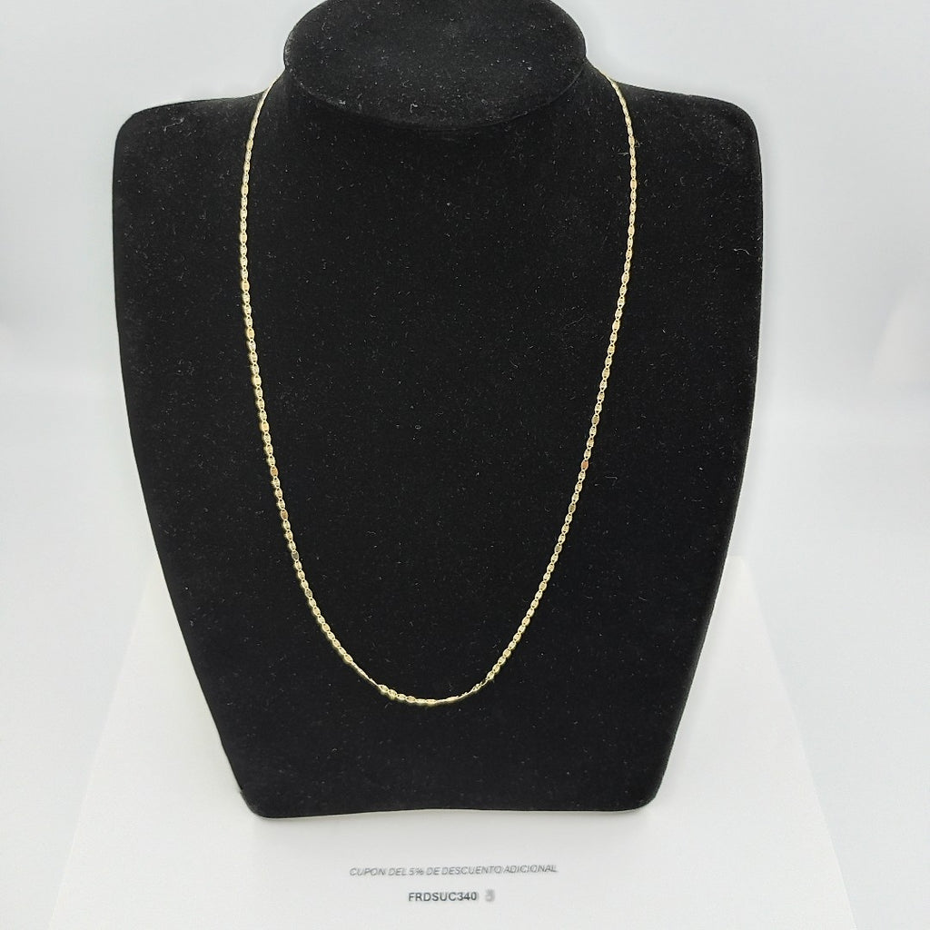 CADENAS TEJIDO GUCHI ORO 10K 55 CM 1.7 GR (NUEVO)