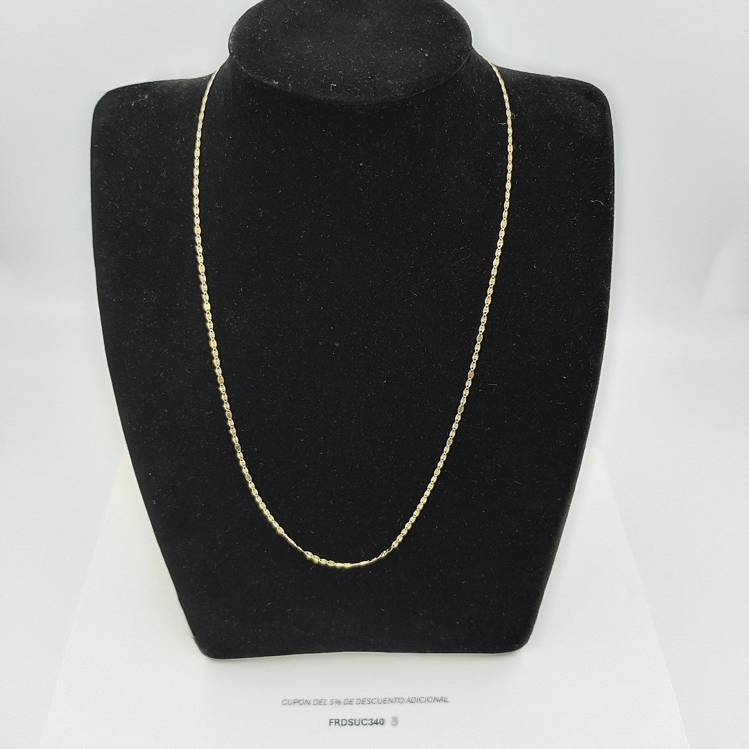 CADENAS TEJIDO GUCHI ORO 10K 55 CM 1.7 GR (NUEVO)