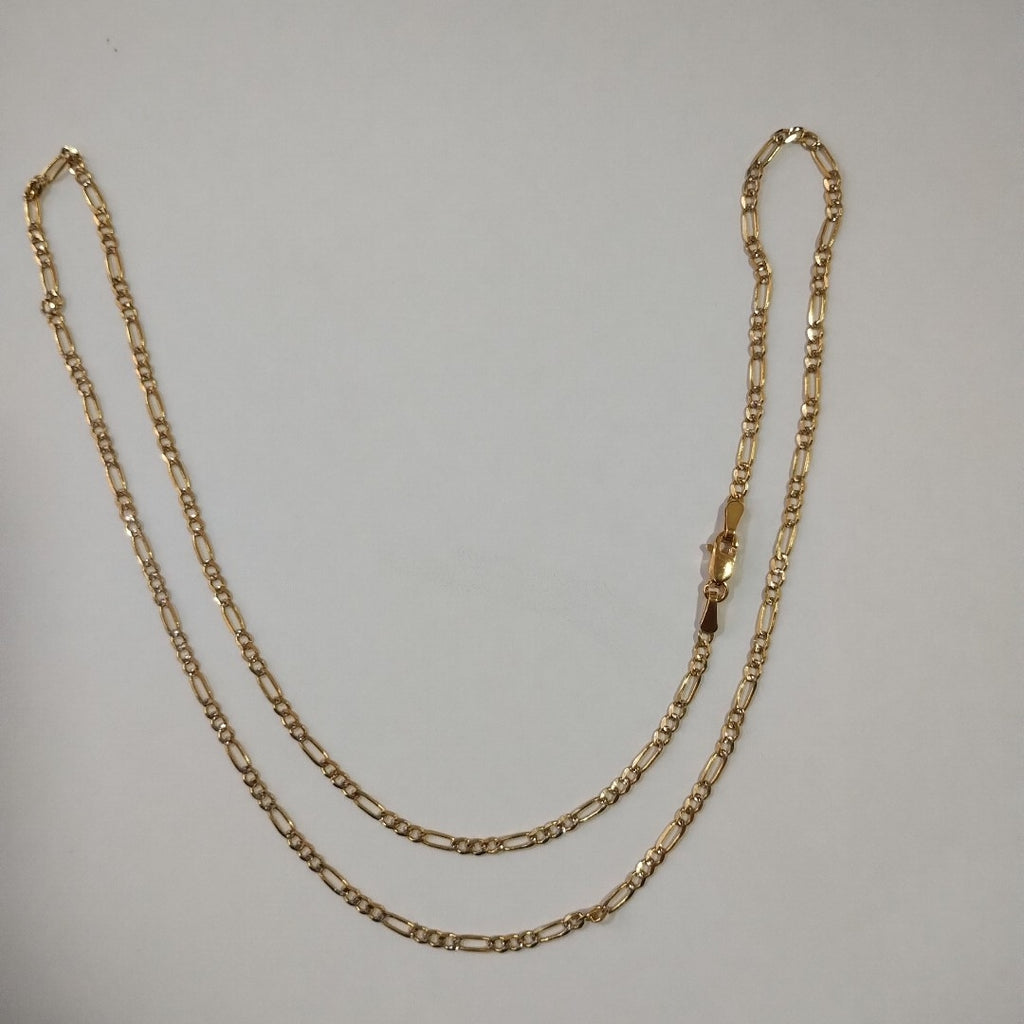 CADENA 3X1 DIAMANTADA 14K 55 CM 5 GR (NUEVO)