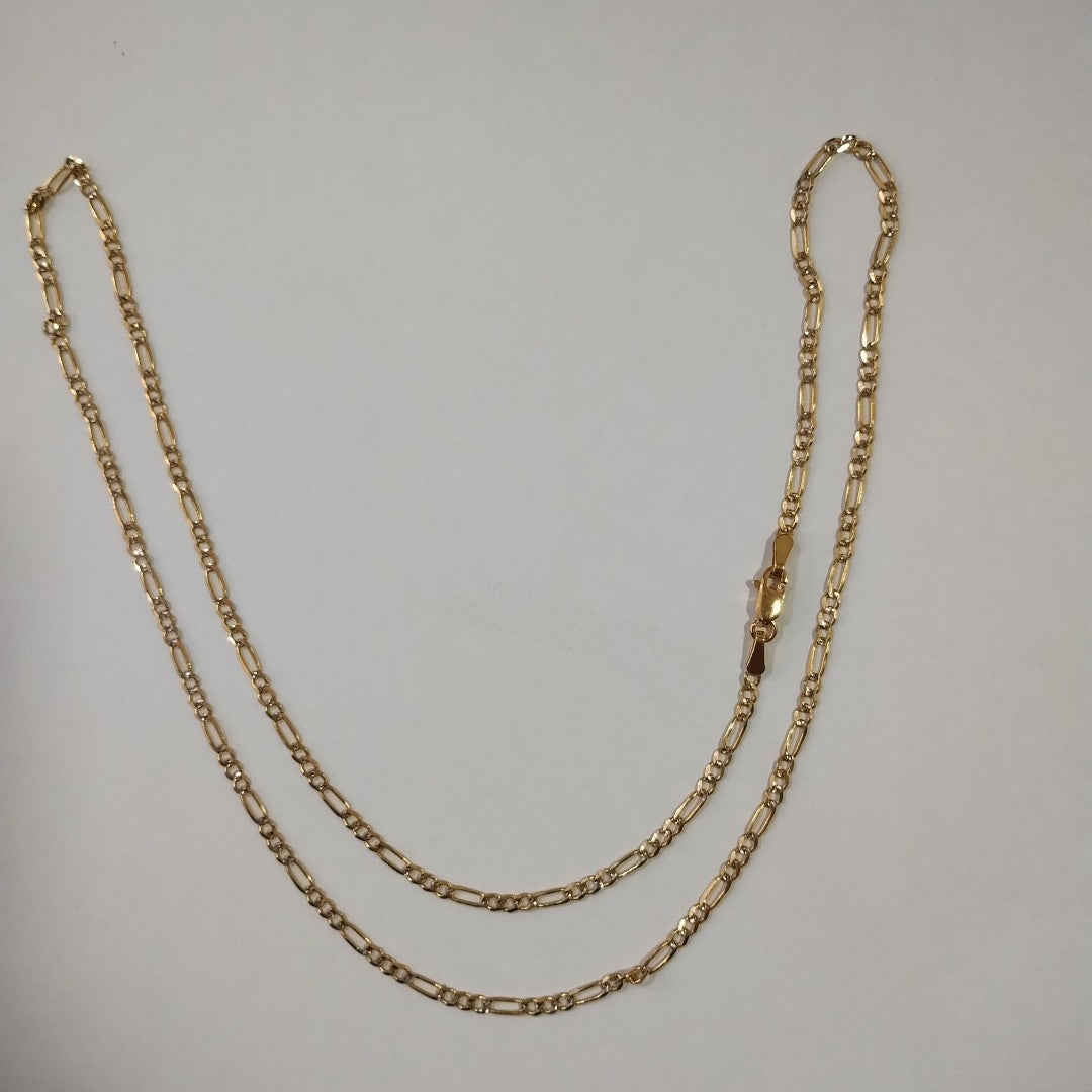 CADENA 3X1 DIAMANTADA 14K 55 CM 5 GR (NUEVO)